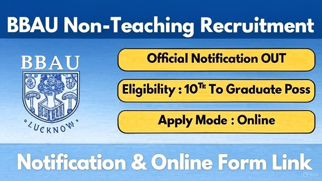BBAU Non-Teaching Recruitment 2025 Notification OUT For LDC, Assistant, DEO Various Posts, Apply Online govtoffer.com