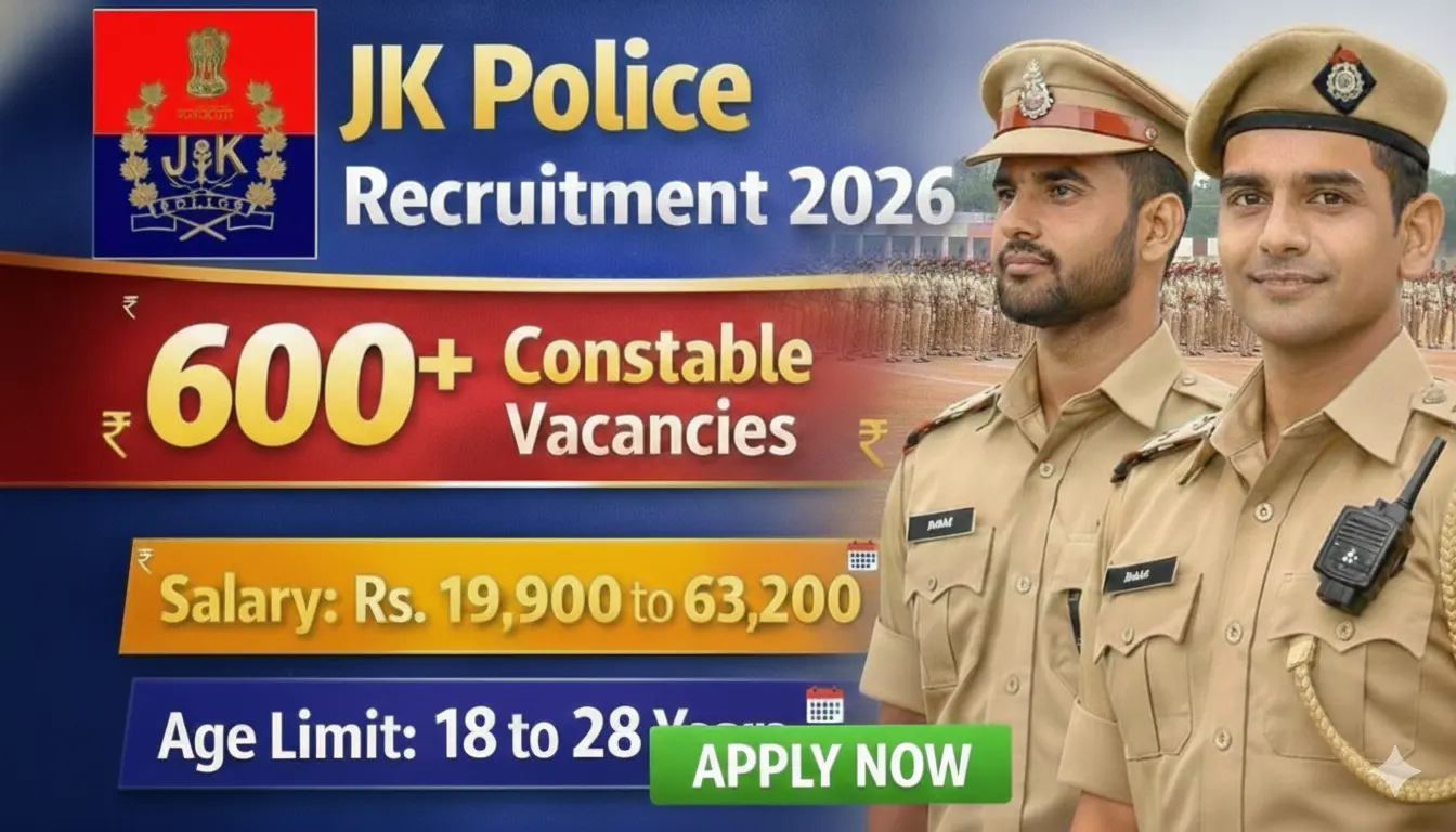 JK Police Constable Recruitment 2026 - Apply Online for 669 Posts in Jammu and Kashmir Services Selection Board