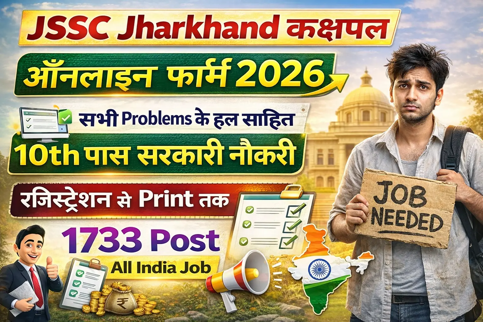 JSSC Kakshpal 2026 dates: Application start 09 Jan, last date 08 Feb 2026, age calculation date 01 Aug 2025