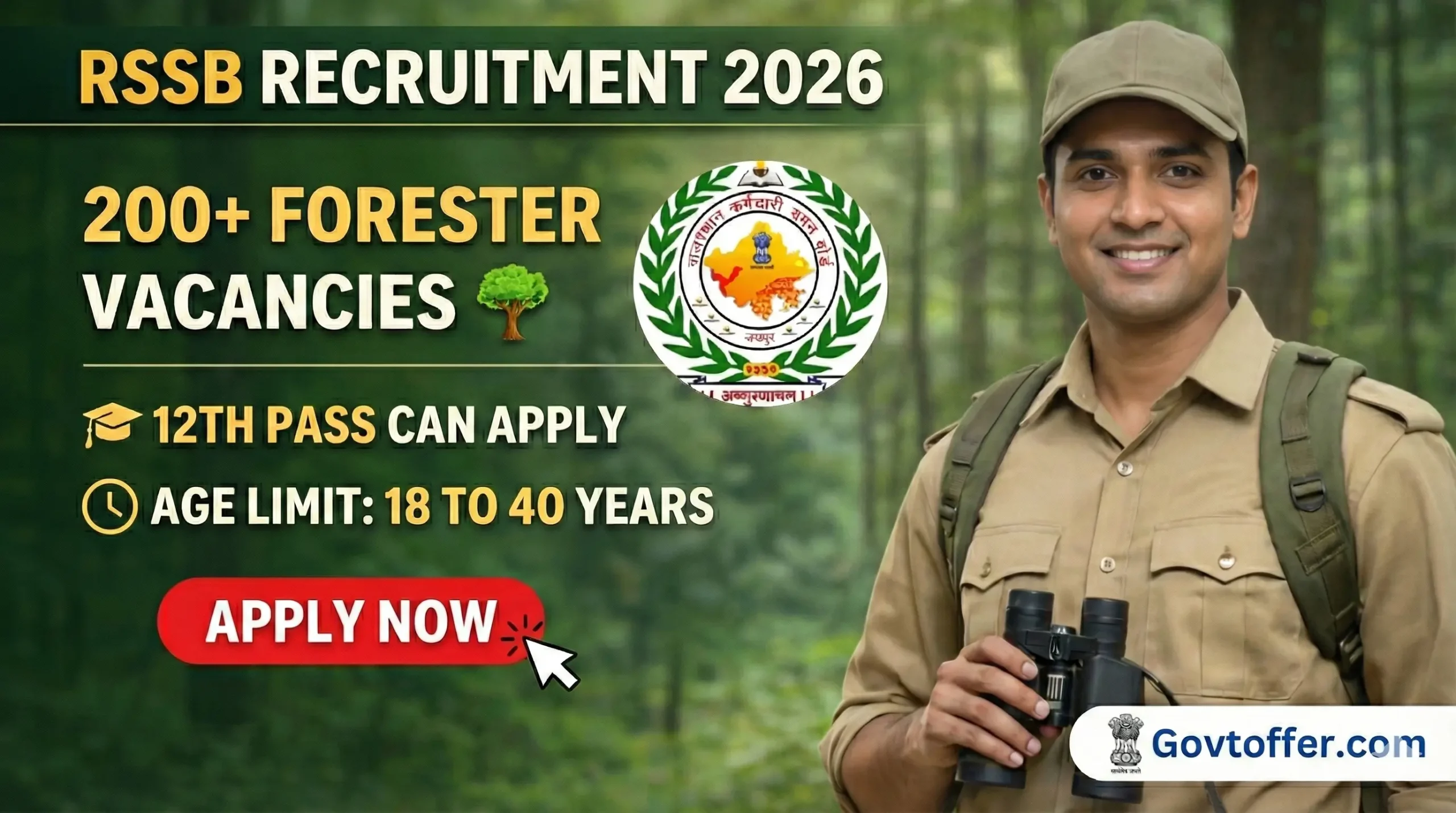 RSSB Rajasthan Forester Recruitment 2026 notification for 259 posts with application dates and eligibility details
