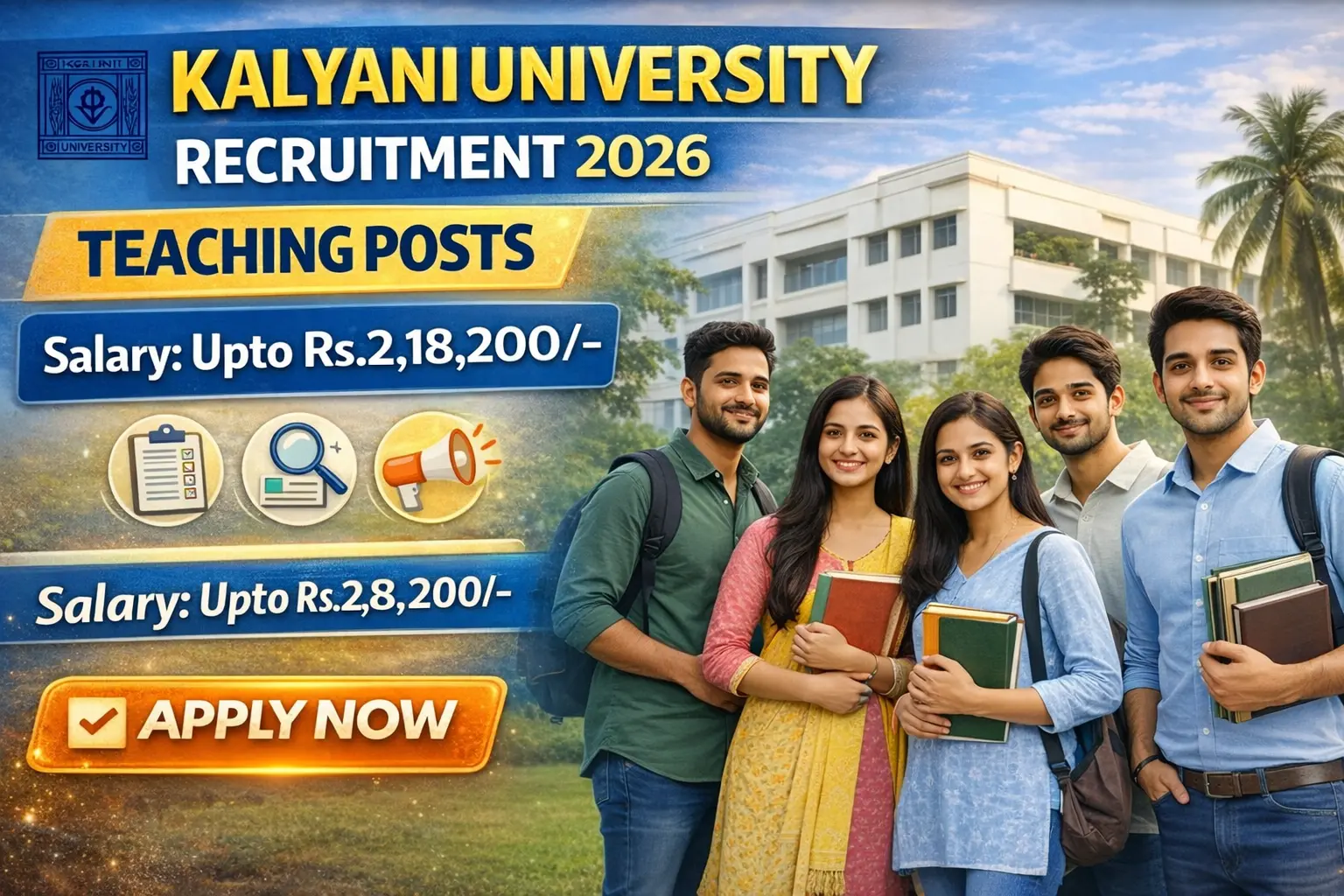 Kalyani University Recruitment 2026 - 29 Teaching Posts Notification