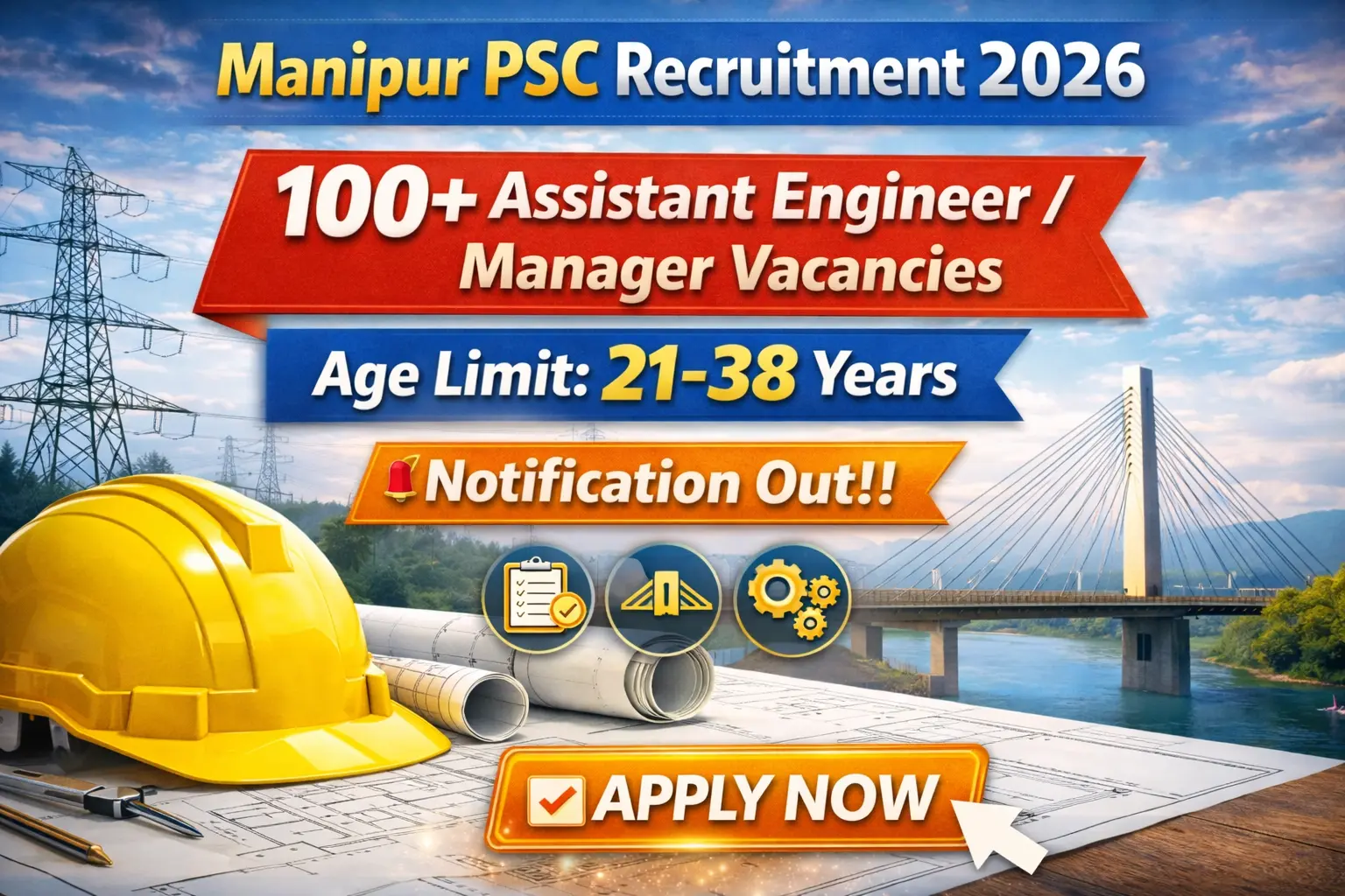 Manipur PSC Recruitment 2026 - Apply Online for 130 Assistant Engineer and Manager Posts