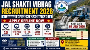 Jal Shakti Vibhag Jawali Division Kangra Recruitment 2026 notification for Para Pump Operator, Para Fitter and Multipurpose Worker posts